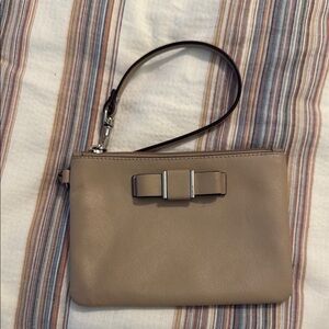 COACH Beige Wristlet